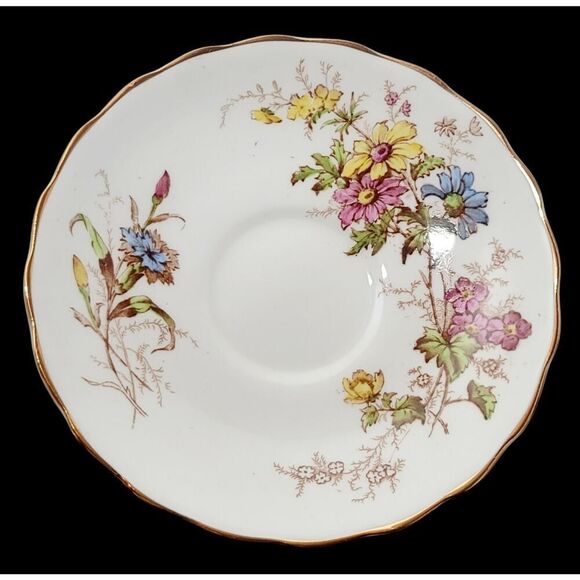 Vintage Rosina Bone China 4867 Vintage Teacup And Saucer Floral Made In England - Picture 8 of 10
